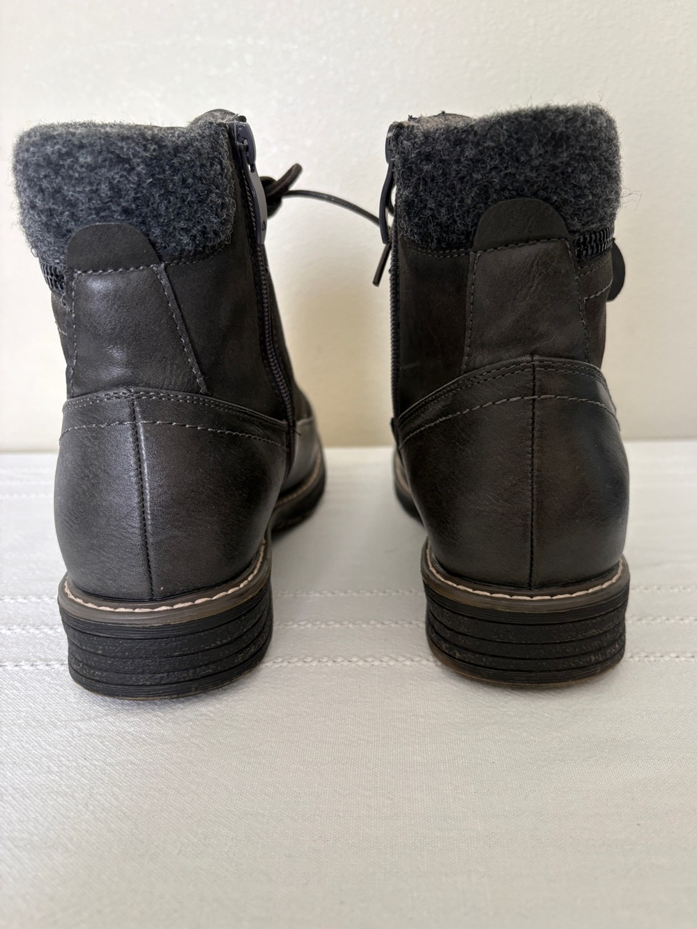 Patrizia by Spring Step Orsenise Grey Lace-Up Combat Boots Size 40 / US 9 - Picture 2 of 13